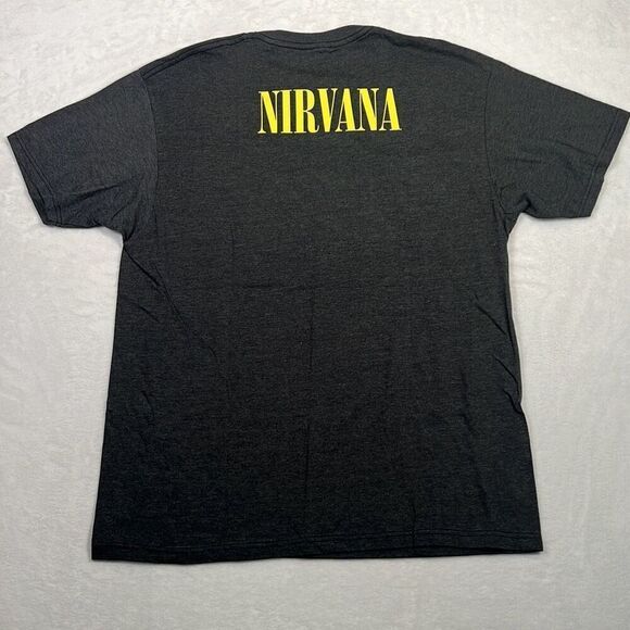 Nirvana smiley face double sided graphic print band concert T-shirt NWOT Men L - Picture 5 of 5